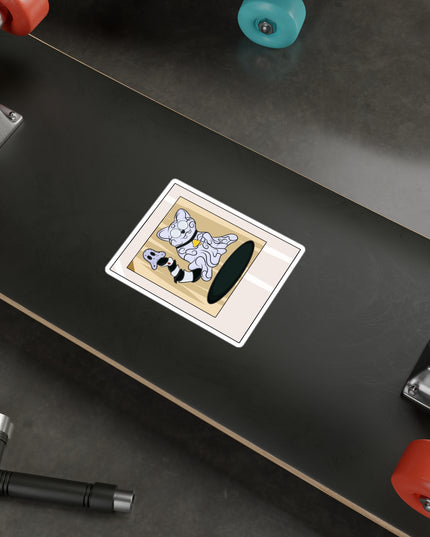 Ghost Cat Polaroid - Kiss-Cut Vinyl Decal Sticker