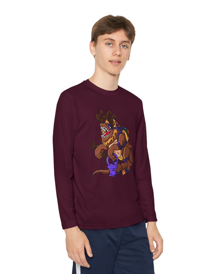 Youth Long Sleeve Tee - Trick or Tarrasque Halloween Design