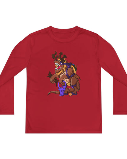 Youth Long Sleeve Tee - Trick or Tarrasque Halloween Design