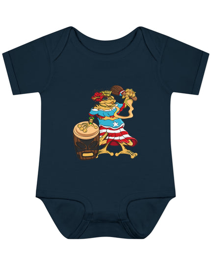Puerto Rican Coquí Infant Bodysuit — "Isabella Benitez Figueroa: Proud to be Puerto Rican"