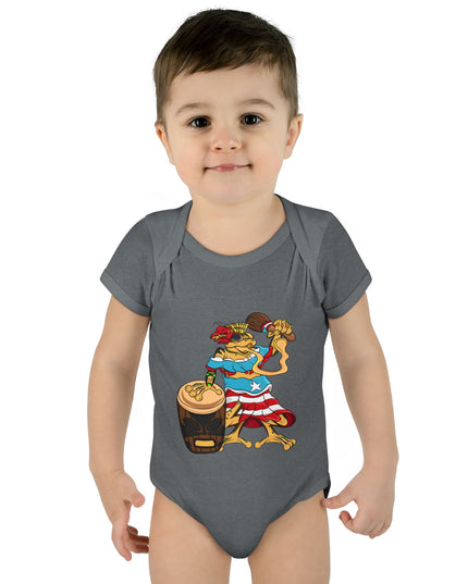 Puerto Rican Coquí Infant Bodysuit — "Isabella Benitez Figueroa: Proud to be Puerto Rican"