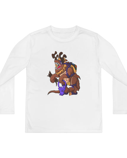 Youth Long Sleeve Tee - Trick or Tarrasque Halloween Design
