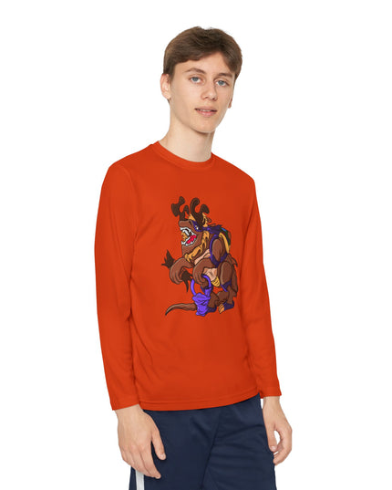 Youth Long Sleeve Tee - Trick or Tarrasque Halloween Design