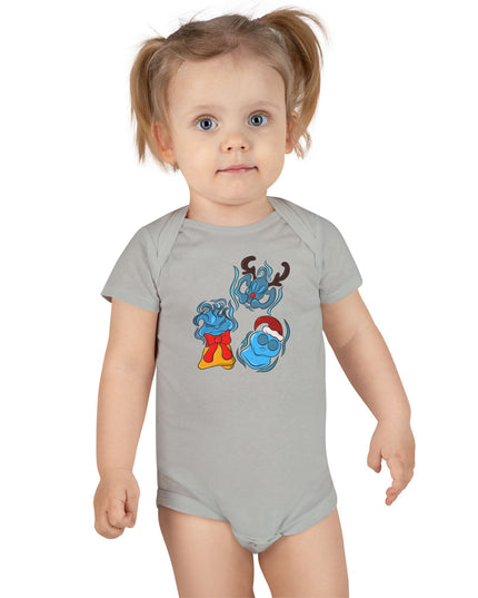 Xmas Will O' Wisp - Baby Short Sleeve Onesie
