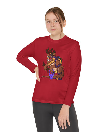 Youth Long Sleeve Tee - Trick or Tarrasque Halloween Design