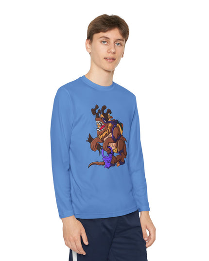 Youth Long Sleeve Tee - Trick or Tarrasque Halloween Design