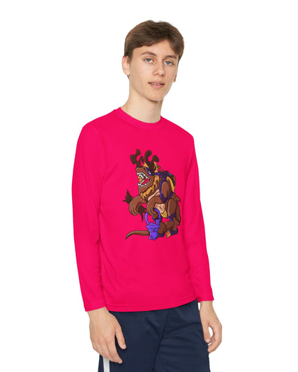 Youth Long Sleeve Tee - Trick or Tarrasque Halloween Design