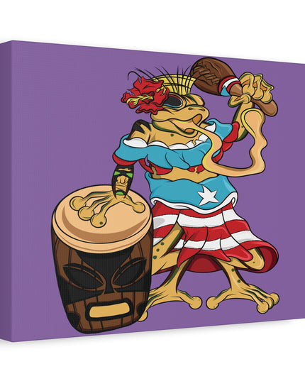 Purple Canvas Print - Puerto Rican Isabela Coqui