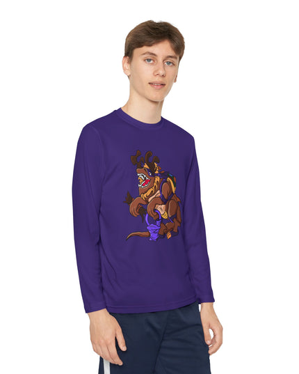 Youth Long Sleeve Tee - Trick or Tarrasque Halloween Design