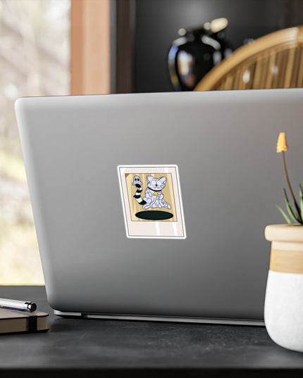 Ghost Cat Polaroid - Kiss-Cut Vinyl Decal Sticker