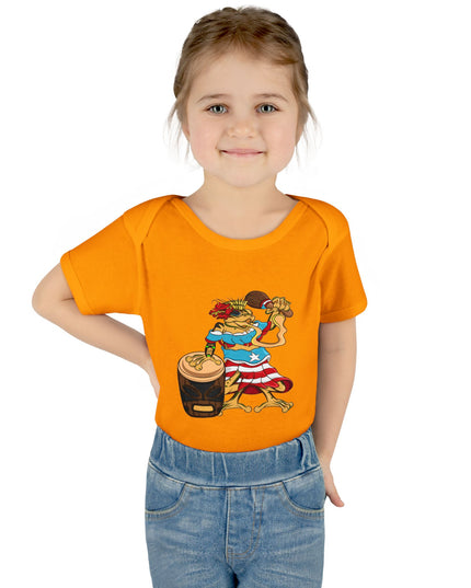Puerto Rican Coquí Infant Bodysuit — "Isabella Benitez Figueroa: Proud to be Puerto Rican"
