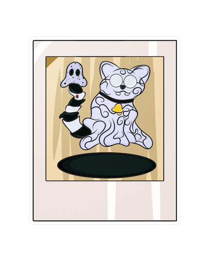 Ghost Cat Polaroid - Kiss-Cut Vinyl Decal Sticker