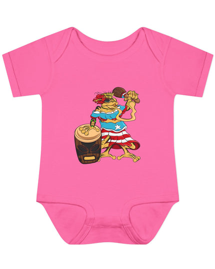 Puerto Rican Coquí Infant Bodysuit — "Isabella Benitez Figueroa: Proud to be Puerto Rican"