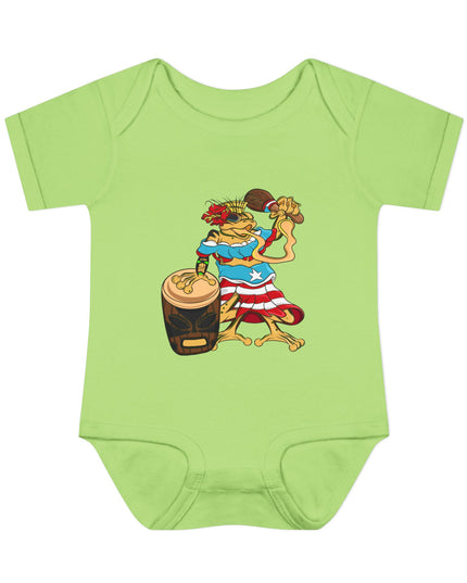 Puerto Rican Coquí Infant Bodysuit — "Isabella Benitez Figueroa: Proud to be Puerto Rican"