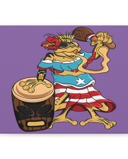 Purple Canvas Print - Puerto Rican Isabela Coqui