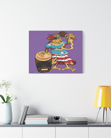 Purple Canvas Print - Puerto Rican Isabela Coqui