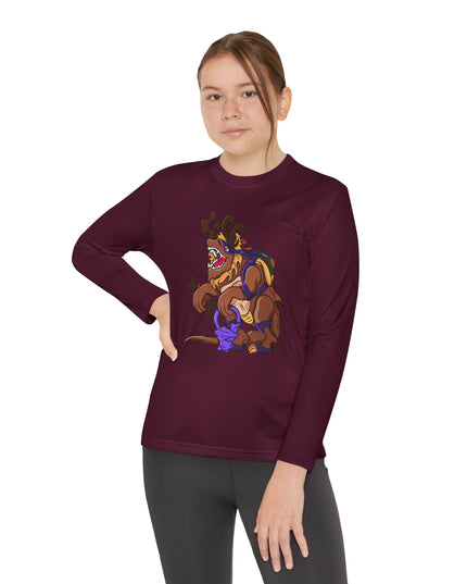 Youth Long Sleeve Tee - Trick or Tarrasque Halloween Design