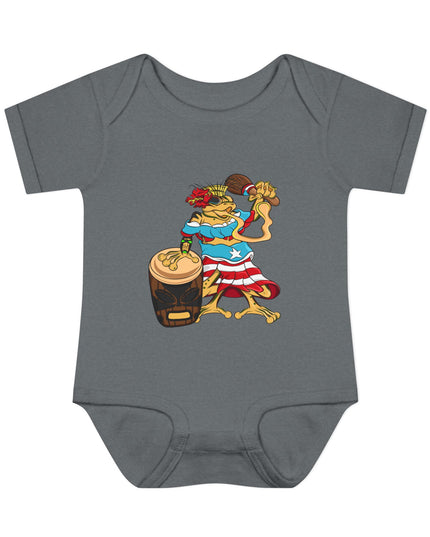 Puerto Rican Coquí Infant Bodysuit — "Isabella Benitez Figueroa: Proud to be Puerto Rican"