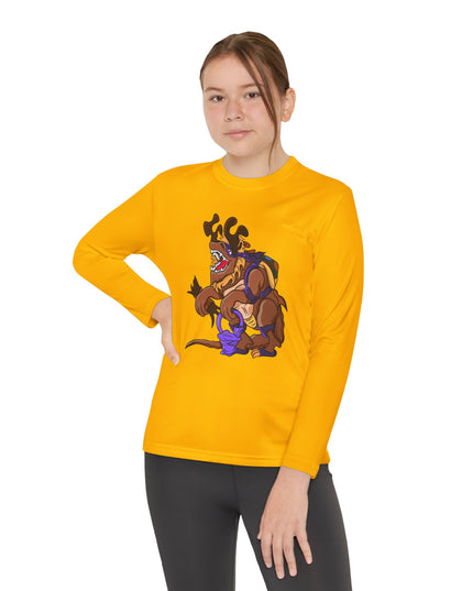 Youth Long Sleeve Tee - Trick or Tarrasque Halloween Design