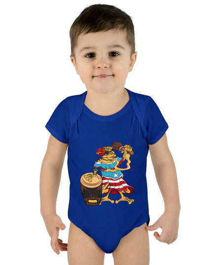 Puerto Rican Coquí Infant Bodysuit — "Isabella Benitez Figueroa: Proud to be Puerto Rican"
