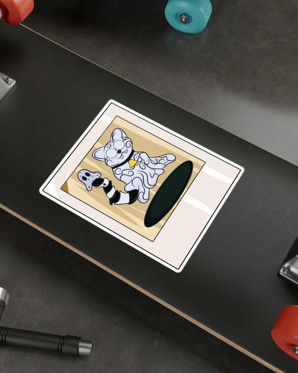 Ghost Cat Polaroid - Kiss-Cut Vinyl Decal Sticker