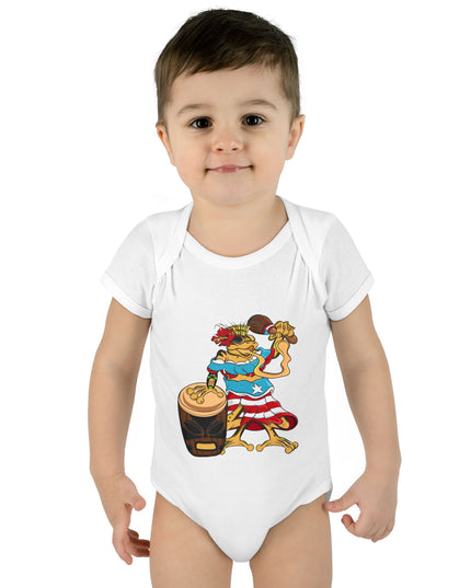Puerto Rican Coquí Infant Bodysuit — "Isabella Benitez Figueroa: Proud to be Puerto Rican"