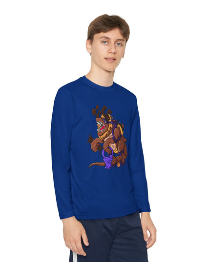 Youth Long Sleeve Tee - Trick or Tarrasque Halloween Design