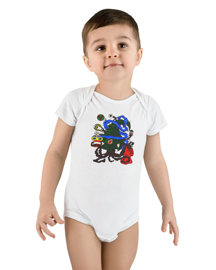 Christmas Treeant - Baby Short Sleeve Onesie