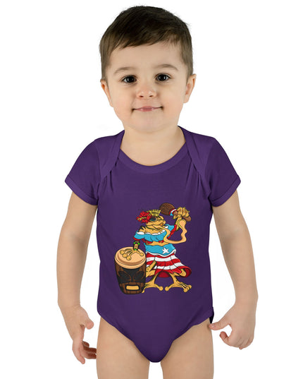 Puerto Rican Coquí Infant Bodysuit — "Isabella Benitez Figueroa: Proud to be Puerto Rican"