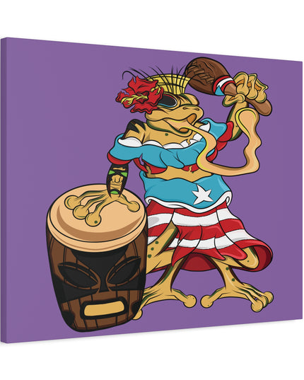 Purple Canvas Print - Puerto Rican Isabela Coqui