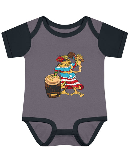 Puerto Rican Coquí Infant Bodysuit — "Isabella Benitez Figueroa: Proud to be Puerto Rican"
