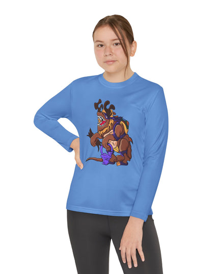 Youth Long Sleeve Tee - Trick or Tarrasque Halloween Design