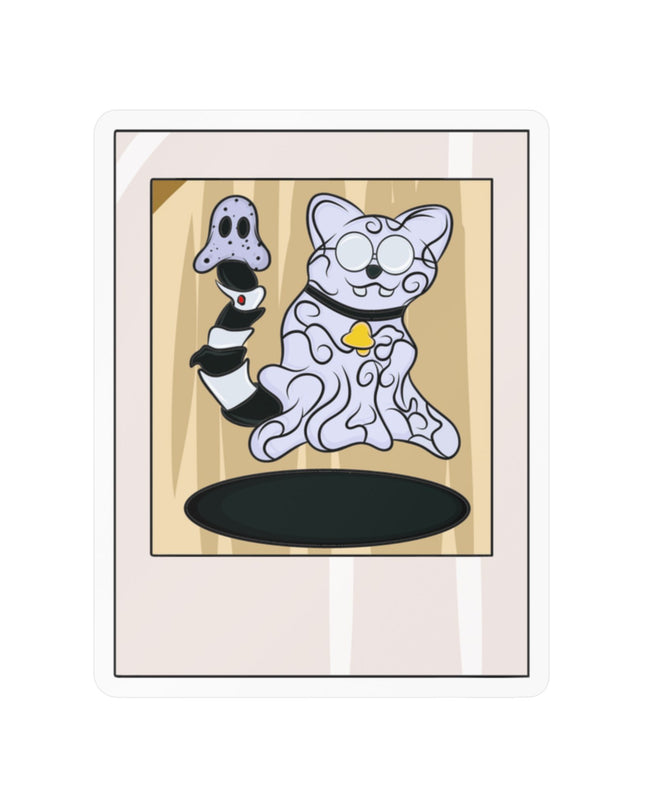 Ghost Cat Polaroid - Kiss-Cut Vinyl Decal Sticker