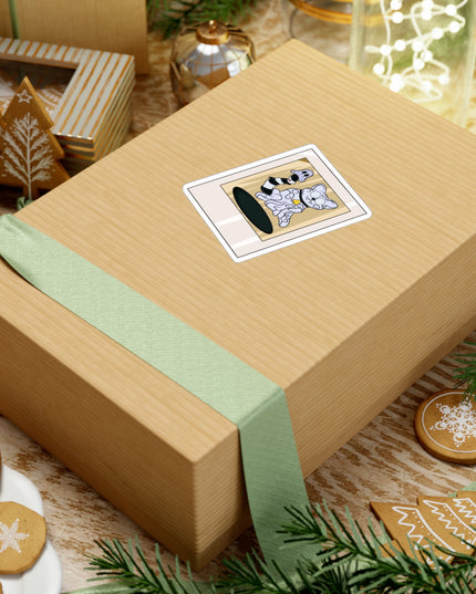 Ghost Cat Polaroid - Kiss-Cut Vinyl Decal Sticker