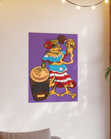 Satin or Matte Poster - Puerto Rican Isabela Coqui