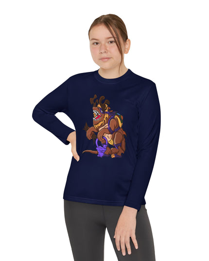 Youth Long Sleeve Tee - Trick or Tarrasque Halloween Design