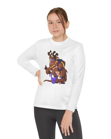 Youth Long Sleeve Tee - Trick or Tarrasque Halloween Design