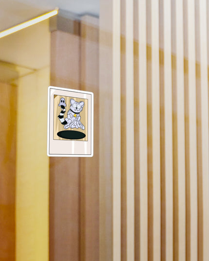 Ghost Cat Polaroid - Kiss-Cut Vinyl Decal Sticker