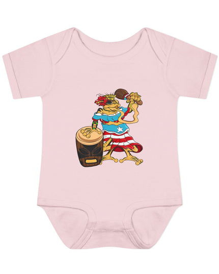 Puerto Rican Coquí Infant Bodysuit — "Isabella Benitez Figueroa: Proud to be Puerto Rican"