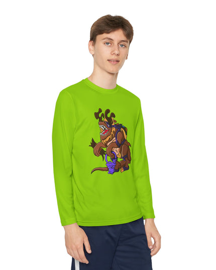 Youth Long Sleeve Tee - Trick or Tarrasque Halloween Design