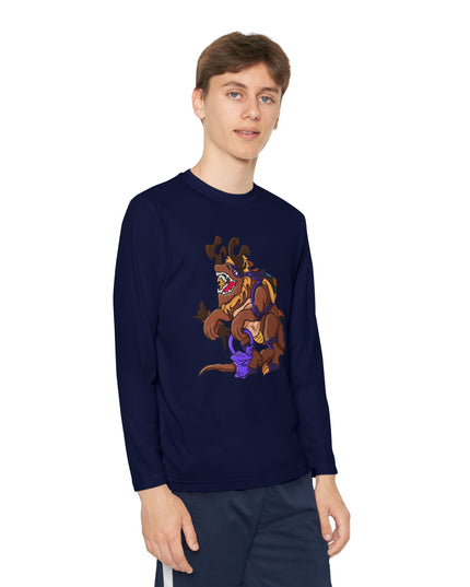 Youth Long Sleeve Tee - Trick or Tarrasque Halloween Design