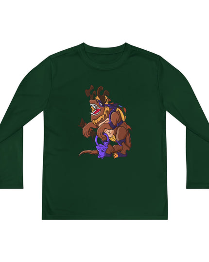 Youth Long Sleeve Tee - Trick or Tarrasque Halloween Design