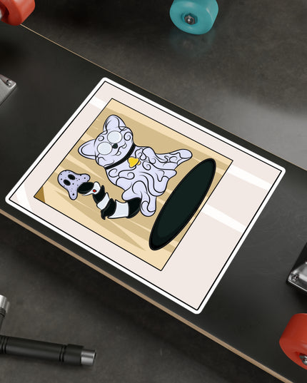 Ghost Cat Polaroid - Kiss-Cut Vinyl Decal Sticker