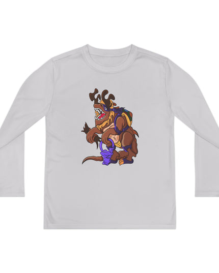 Youth Long Sleeve Tee - Trick or Tarrasque Halloween Design