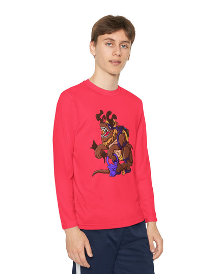 Youth Long Sleeve Tee - Trick or Tarrasque Halloween Design