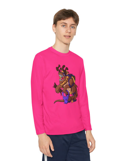 Youth Long Sleeve Tee - Trick or Tarrasque Halloween Design