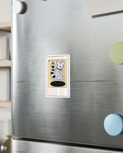 Ghost Cat Polaroid - Kiss-Cut Vinyl Decal Sticker