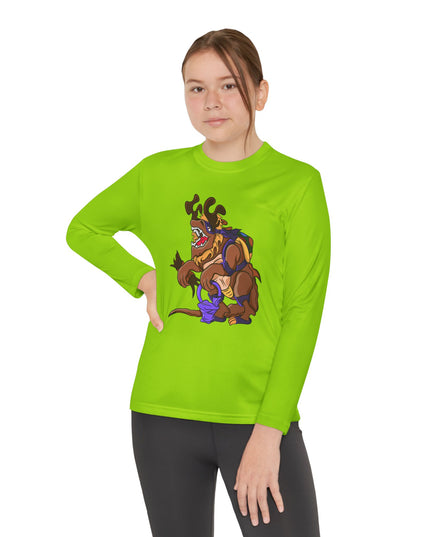 Youth Long Sleeve Tee - Trick or Tarrasque Halloween Design