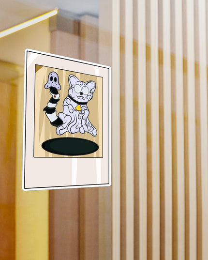 Ghost Cat Polaroid - Kiss-Cut Vinyl Decal Sticker