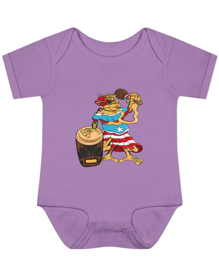 Puerto Rican Coquí Infant Bodysuit — "Isabella Benitez Figueroa: Proud to be Puerto Rican"